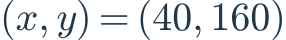 (x,y)=(40,160)