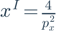 x^{I}=\frac{4}{p_x^2}