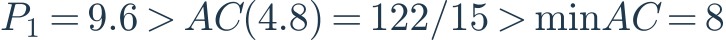 P_1=9.6>AC(4.8)=122/15>\min AC=8