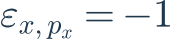 \varepsilon_{x,p_x}=-1