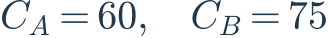 C_A=60,\quad C_B=75