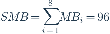 SMB=\sum_{i=1}^{8}MB_i=96